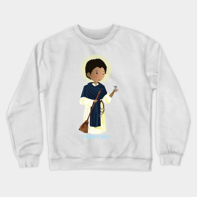 San Martin de Porres Crewneck Sweatshirt by AlMAO2O